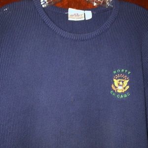 Norsport Men’s Navy Blue Knitted Crewneck Sweater